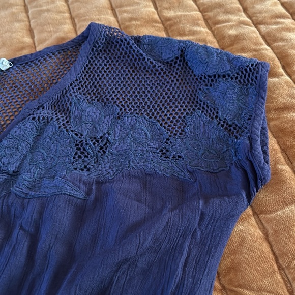 Anthropologie lilka Navy Lace Ravenna jumpsuit size M - Picture 9 of 9